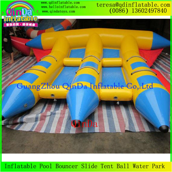 Professional Inflatable Fly Fish Boat Small Fly Fishing Banana Boats fFr Water Park Games